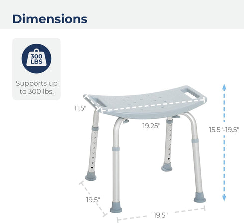 Deluxe Aluminum Shower Bench without Back