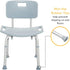 Deluxe Aluminum Shower Chair with Back
