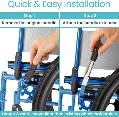 Wheelchair Brake Handle Extension