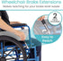 Wheelchair Brake Handle Extension