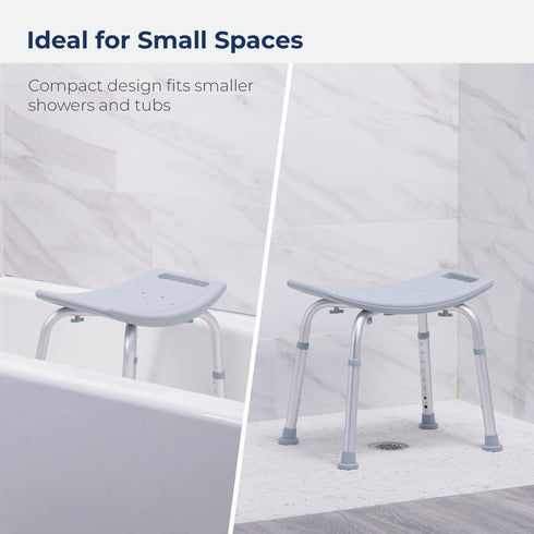 Deluxe Aluminum Shower Bench without Back