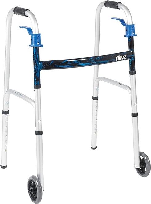 Trigger Release Folding Walker with 5" Wheels (Junior)