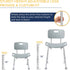 Deluxe Aluminum Shower Chair with Back