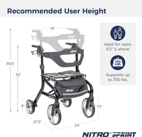 Nitro Sprint Rollator Tall