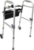 2 Button Folding Walker with Wheels and Roll-Up Seat