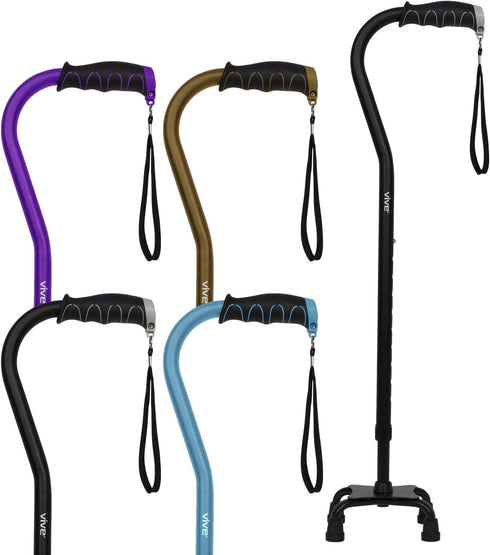 Quad Cane: Extra Stability, Adjustable