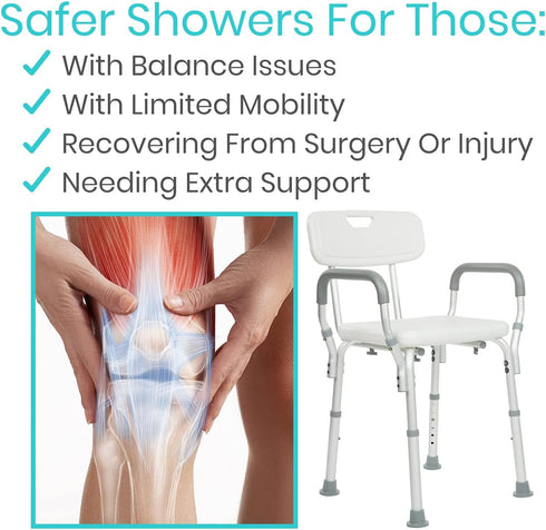 Shower Chair with Arms & Back