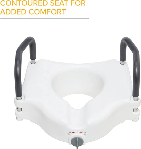 Raised Toilet Seat with Removable Arms