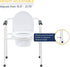 Folding Deep Seat Commode - White