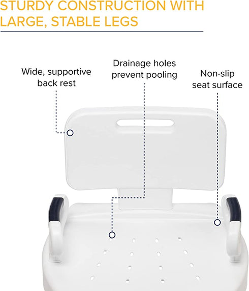 Shower Chair with Back and Arms
