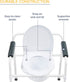Folding Deep Seat Commode - White