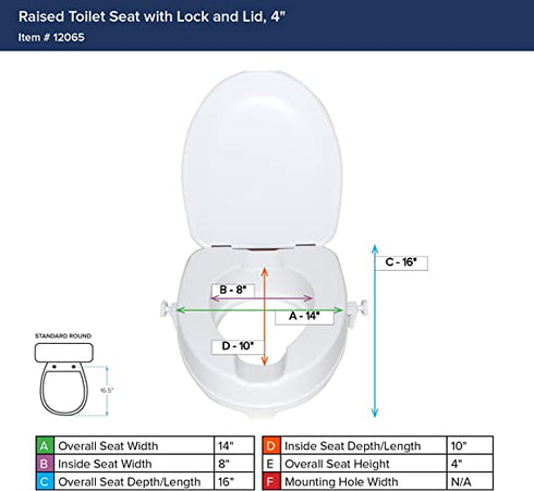 Raised Toilet Seat with Lid