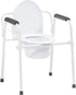 Folding Deep Seat Commode - White