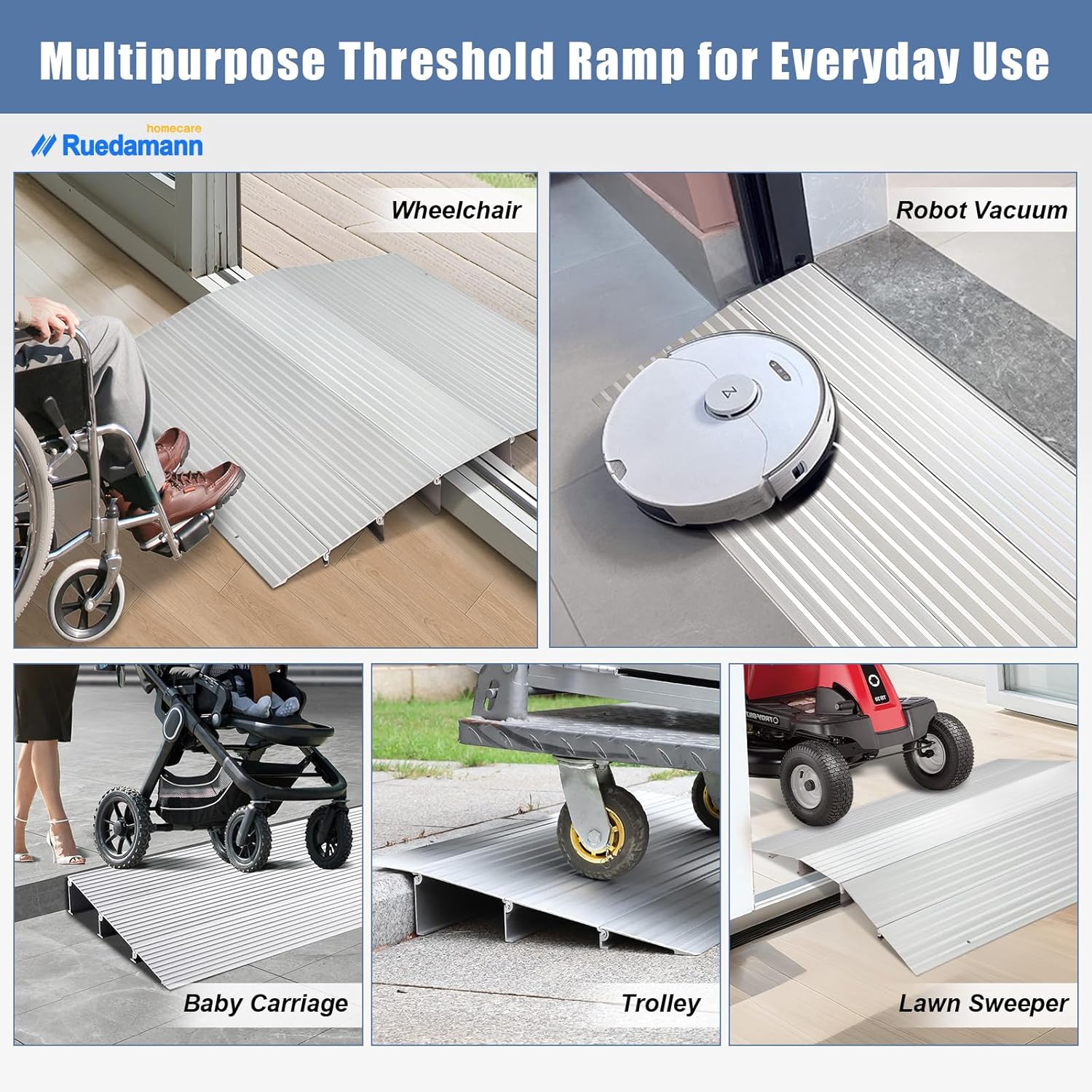 Modular Aluminum Entry Ramp - Stabilized Steps