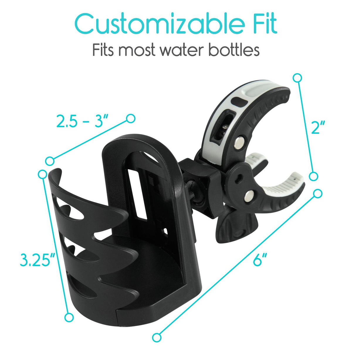 Clipon Cup Holder Stabilized Steps