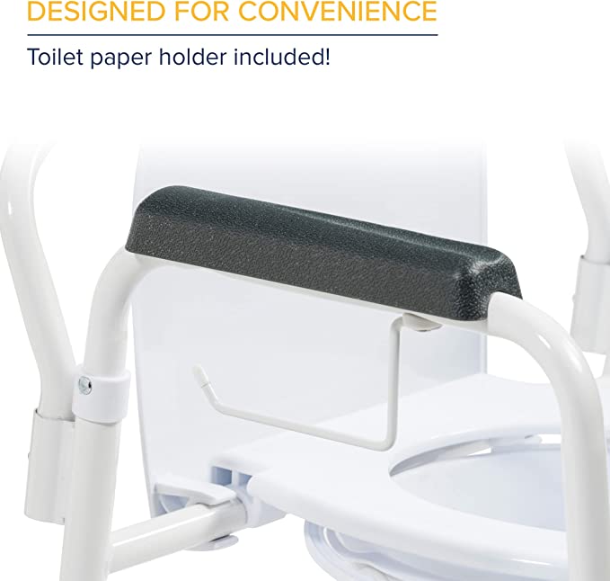 Folding Deep Seat Commode - White – Stabilized Steps